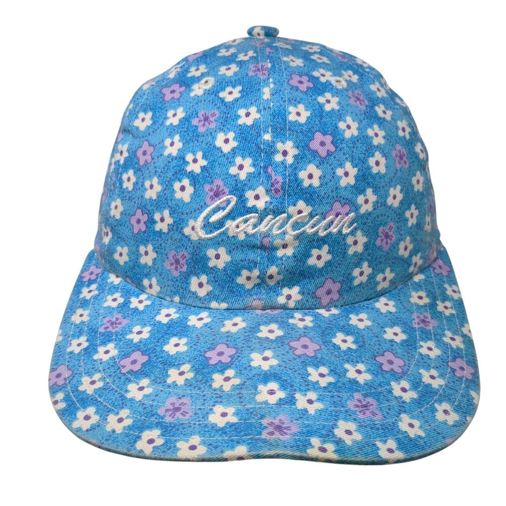 Cancun Strapback Baseball Cap Multicolor One Size Adjustable Floral Print